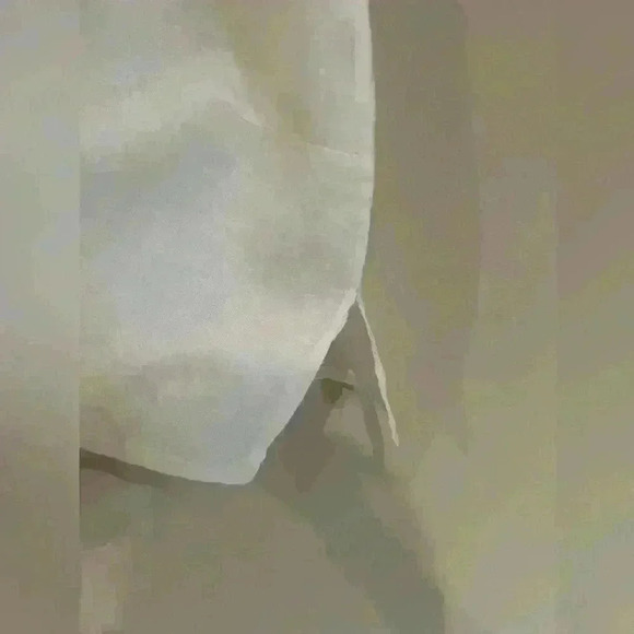 Vanessa Zani White Linen Lacy V-Neck Top Size S Made in Italy - Picture 8 of 10